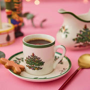 Spode - Christmas Tree - Espresso Cup & Saucer (Set of 4) | 0.09 L / 3 oz Home & Kitchen