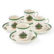 Spode - Christmas Tree - Espresso Cup & Saucer (Set of 4) | 0.09 L / 3 oz Home & Kitchen