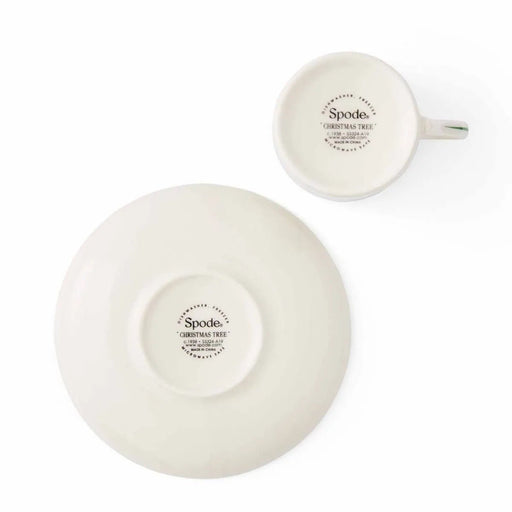 Spode - Christmas Tree - Espresso Cup & Saucer (Set of 4) | 0.09 L / 3 oz Home & Kitchen