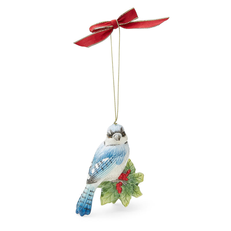 Spode - Christmas Tree Figural - Blue Jay Ornament | 4 in Home & Kitchen