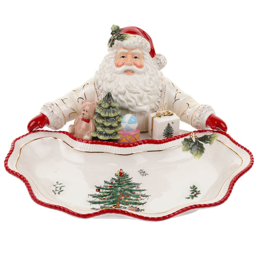 Spode - Christmas Tree Figural - Santa Dish | 12.25 in x 11.75 in x 6.25 in Home & Kitchen