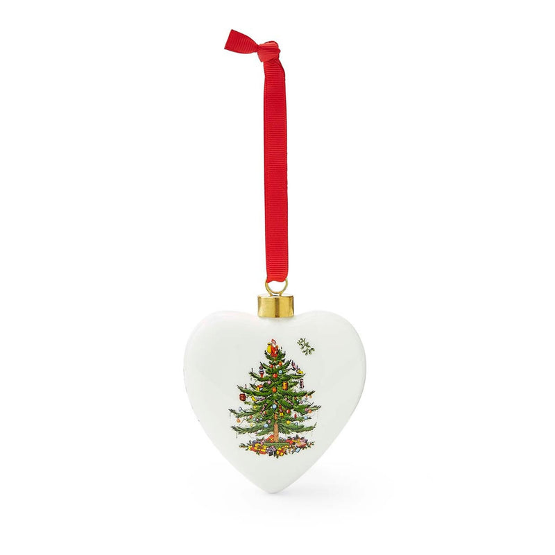 Spode - Christmas Tree Figural - Tree Puffed Heart | 4 inch Home & Kitchen