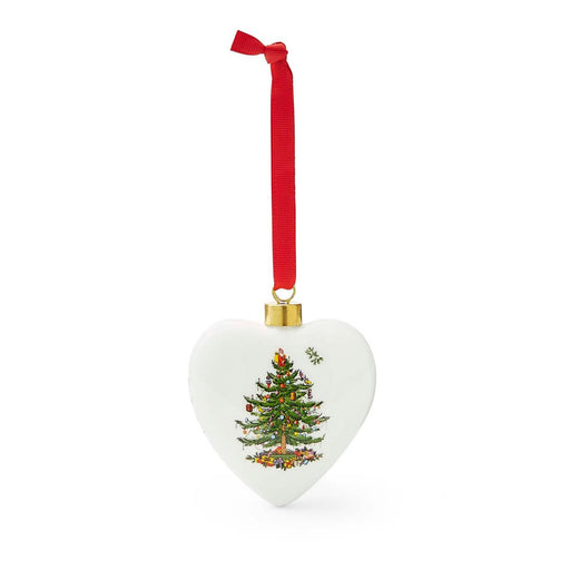 Spode - Christmas Tree Figural - Tree Puffed Heart | 4 inch Home & Kitchen