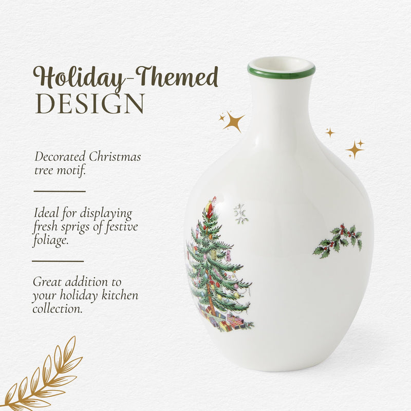 Spode - Christmas Tree - Posy Vase 6"