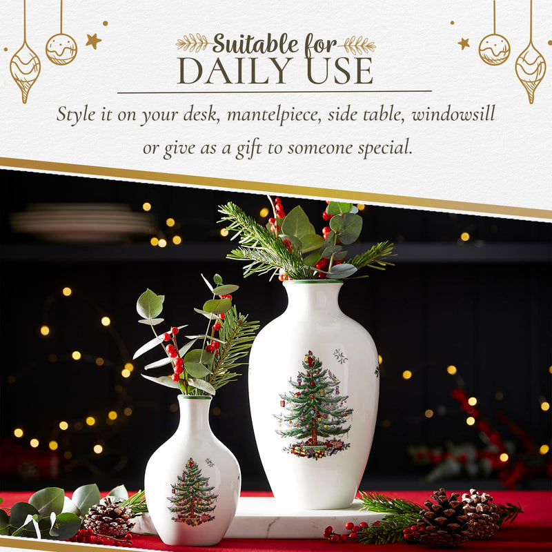 Spode - Christmas Tree - Posy Vase 6"