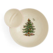 Spode - Christmas Tree Tartan - Tiered Chip & Dip (2 - Piece) | 10 in Home & Kitchen