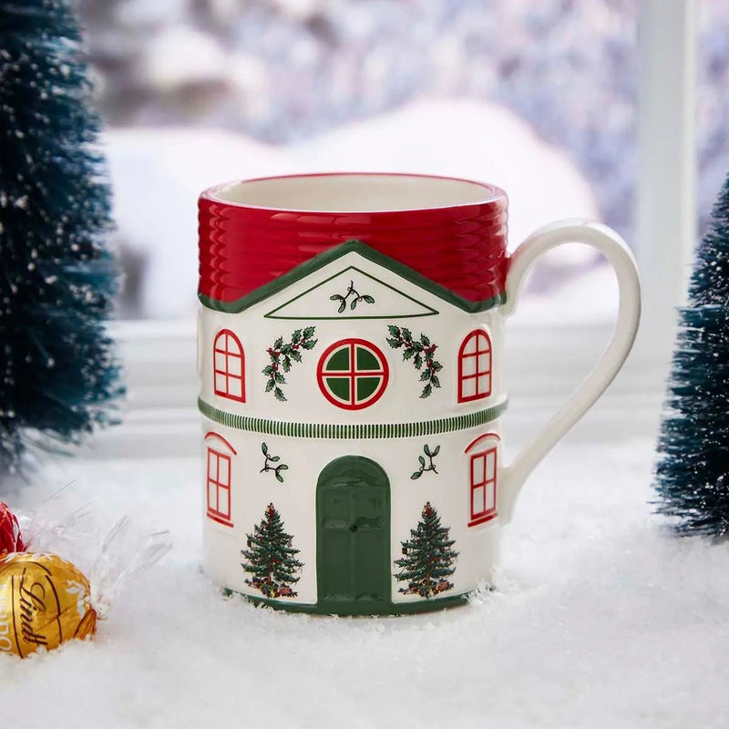 Spode - Christmas Tree Village - Mug - Green | 14 oz Home & Kitchen