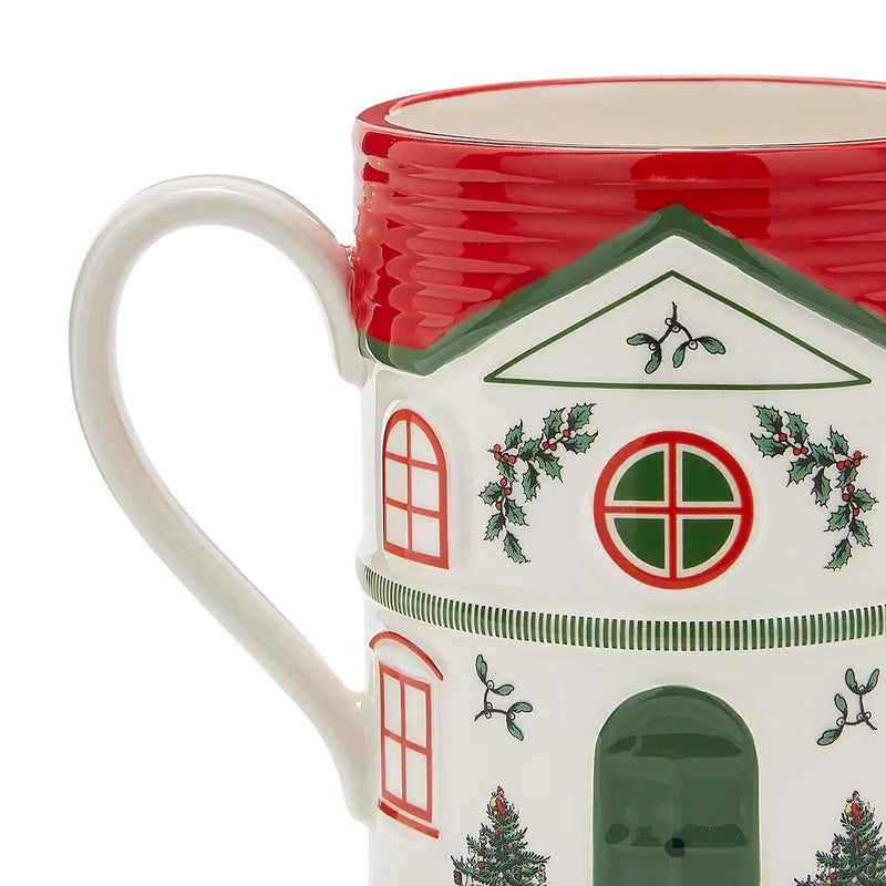 Spode - Christmas Tree Village - Mug - Red | 14 oz Home & Kitchen