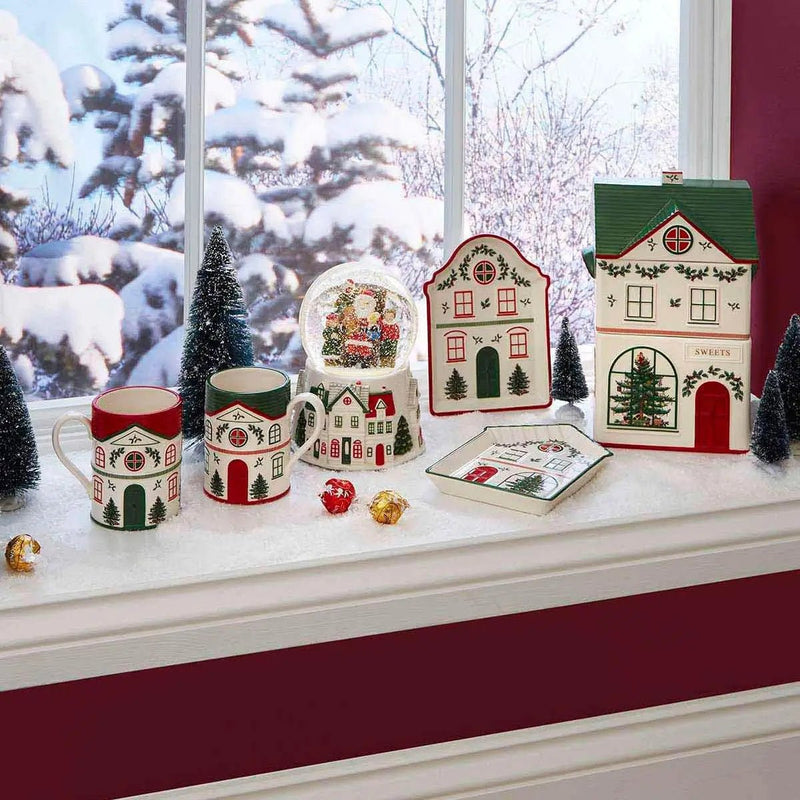 Spode - Christmas Tree Village - Stacking Canister | 10.75 inch Home & Kitchen