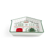 Spode - Christmas Tree Village - Tidbit Tray Green | 7.2 in x 5.5 in Home & Kitchen