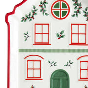 Spode - Christmas Tree Village - Tidbit Tray Red | 7.2 in x 5.5 in Home & Kitchen