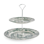 Spode - Green Italian - 2 - Tier Cake Stand Home & Kitchen
