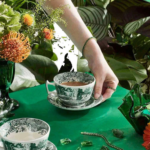 Spode - Green Italian - Breakfast Cup & Saucer | 10 oz / 295 mL Home & Kitchen