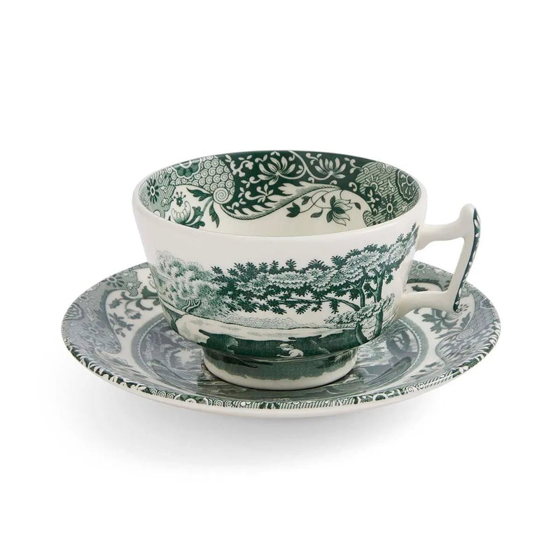Spode - Green Italian - Teacup & Saucer | 7 oz / 207 mL Home & Kitchen