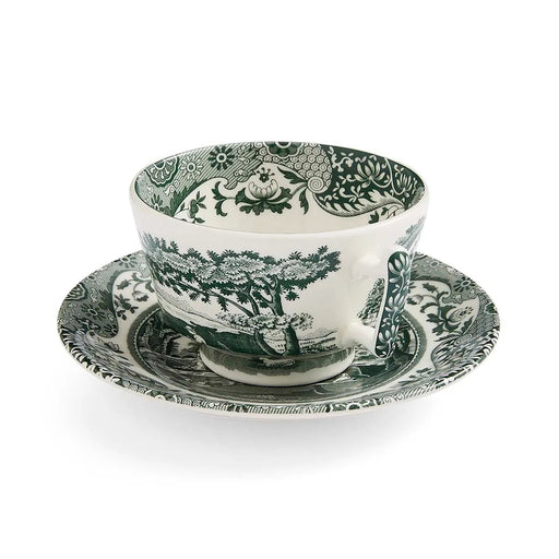 Spode - Green Italian - Teacup & Saucer | 7 oz / 207 mL Home & Kitchen