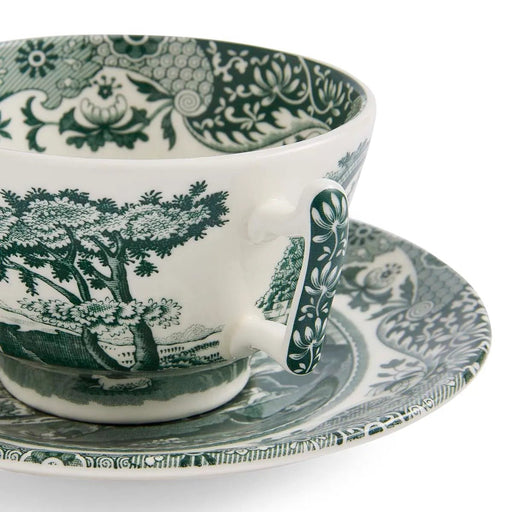 Spode - Green Italian - Teacup & Saucer | 7 oz / 207 mL Home & Kitchen