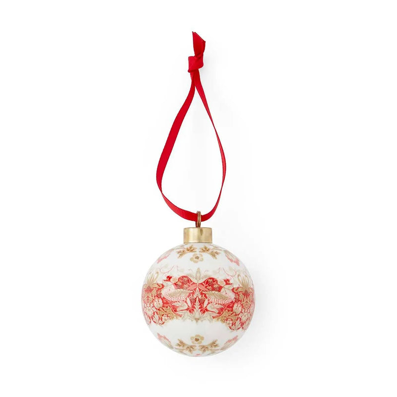 Spode - Morris & Co. - BAUBLE, STRWBRY Thief INDIAN RED Home & Kitchen