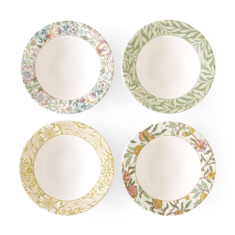 Spode - Morris & Co. - Bistro Pasta Bowl Assorted (Set of 4) - Bistro Pasta Bowl Assorted (Set of 4) Home & Kitchen