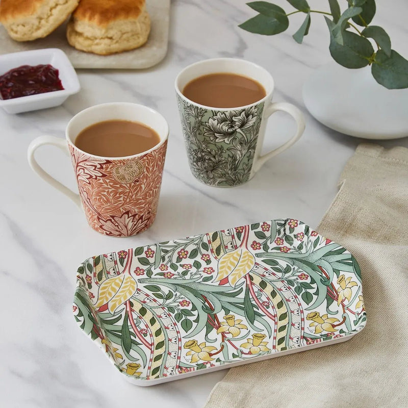 Spode - Morris & Co. - MUG AND TRAY SET - 6OZ Home & Kitchen