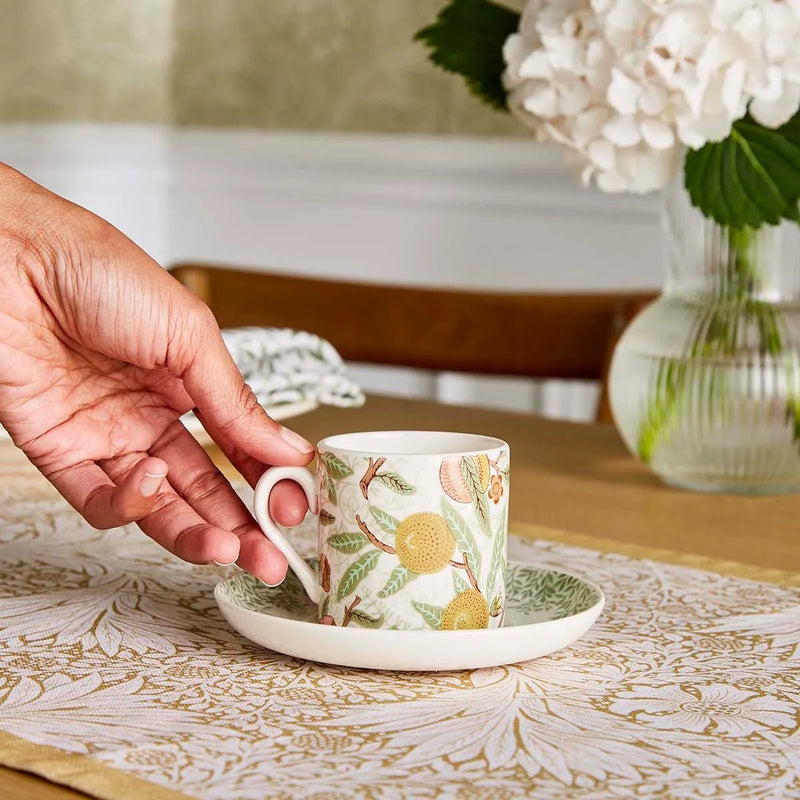 Spode - Morris & Co. Set of 4 Espresso Cups & Saucers Home & Kitchen