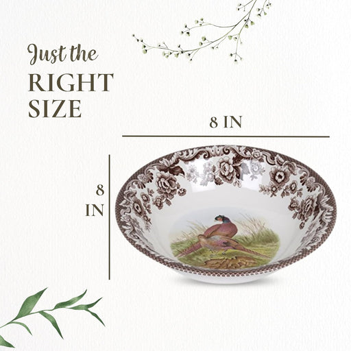Spode - Woodland - Ascot Cereal Bowl (Pheasant) | 8 in Home & Kitchen