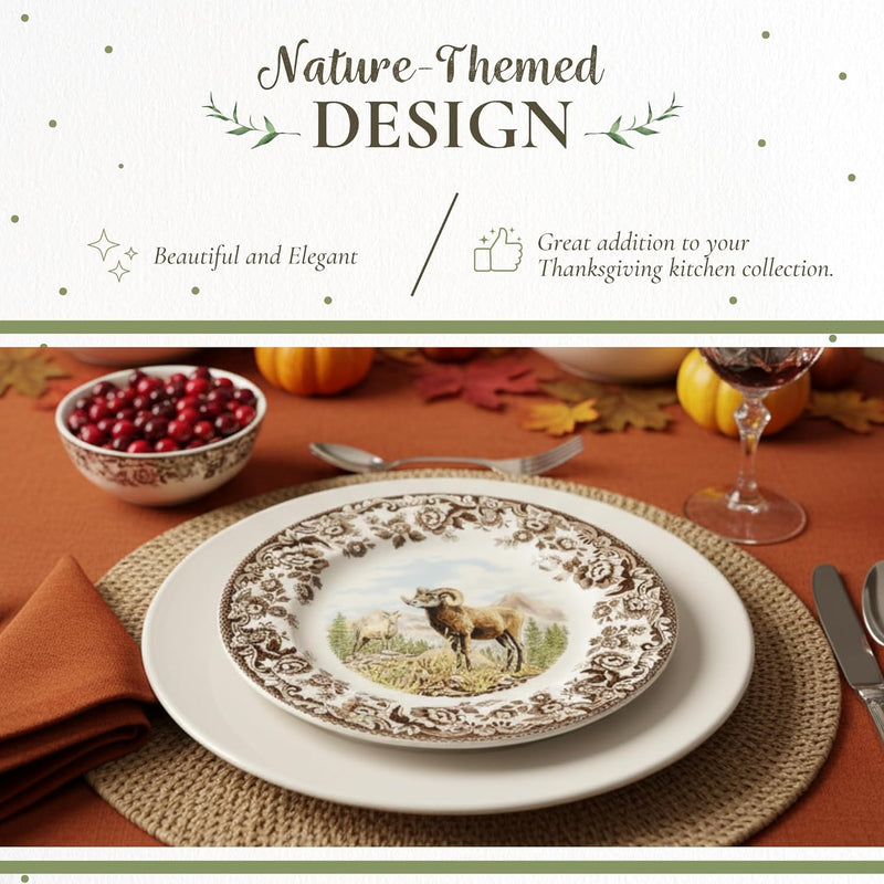 Spode - Woodland - Plate (Big Horn Sheep) | 8 inch Home & Kitchen