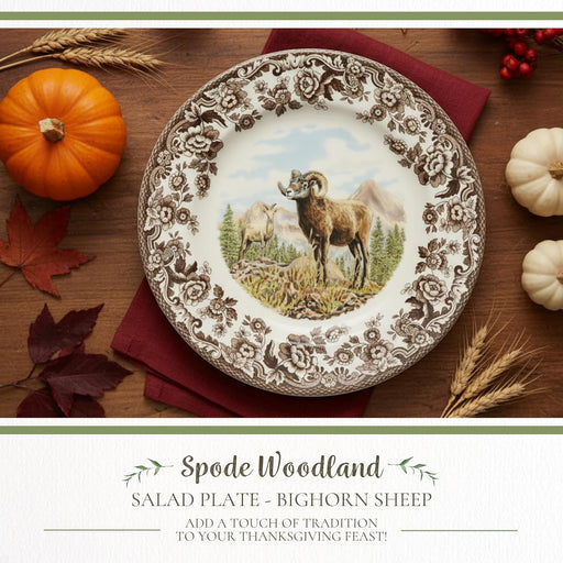Spode - Woodland - Plate (Big Horn Sheep) | 8 inch Home & Kitchen