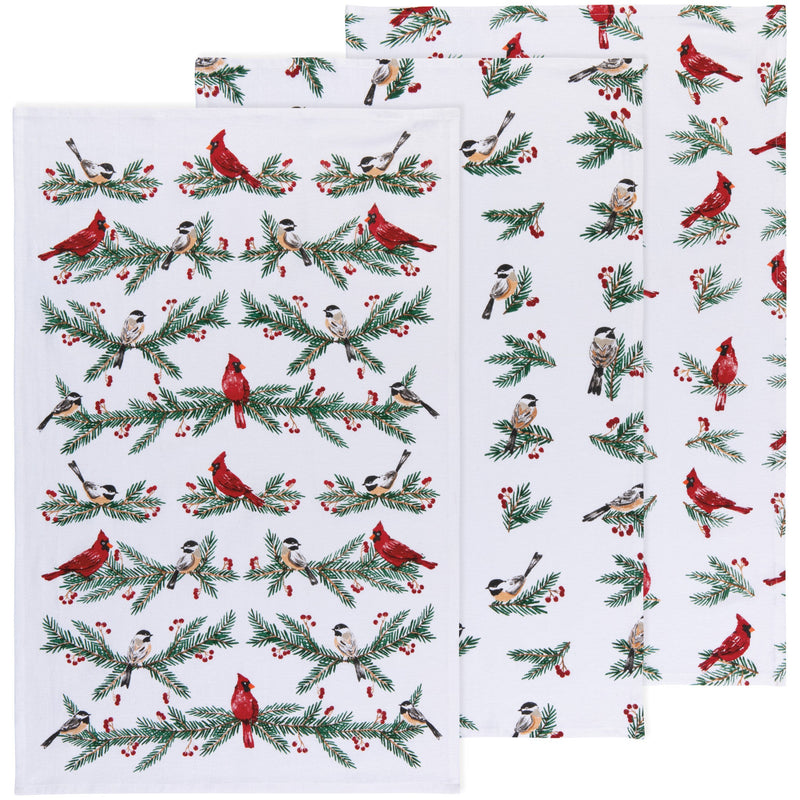 Now Designs - Birds & Boughs Baker's Floursack Dishtowels Set of