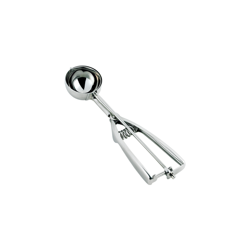 Browne - Ambidextrous Disher Size 10 - 3.8 oz / 111 mL - Stainless Steel