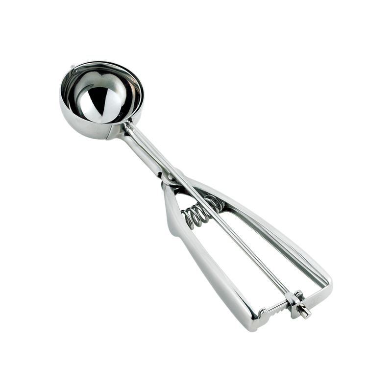 Browne - Ambidextrous Disher Size 40 - 0.9 oz / 26 mL - Stainless Steel