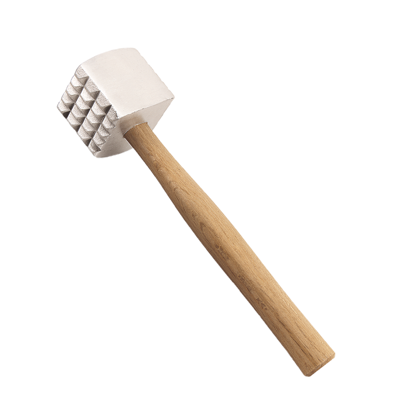 Browne - Steak Tenderizer - Cast Aluminum Head - Wood Handle - 10.5" / 26.7 cm
