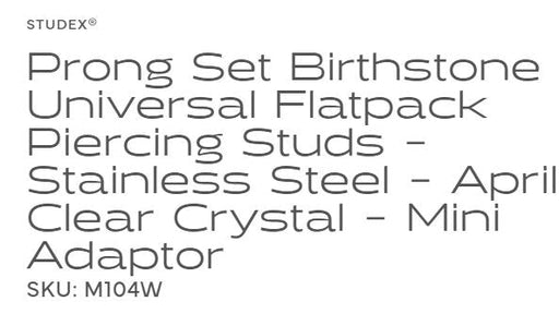 Studex - M104W - April Crystal Tiffany Boucle d'Oreilles Silver 2mm (pair) Beauty & Personal Care