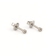 Studex - M104W - April Crystal Tiffany Boucle d'Oreilles Silver 2mm (pair) Beauty & Personal Care