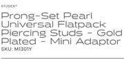 Studex - M1301Y White Pearl Tiffany Ear Rings Gold 2mm (pair) Beauty & Personal Care
