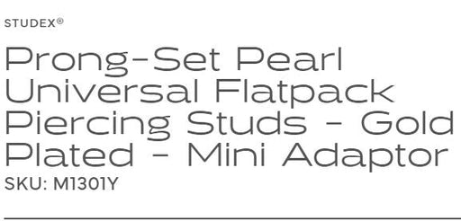 Studex - M1301Y White Pearl Tiffany Ear Rings Gold 2mm (pair) Beauty & Personal Care