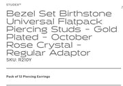 Studex - R210Y October Rose Bezel Ear Rings Gold 3mm (pair) Beauty & Personal Care