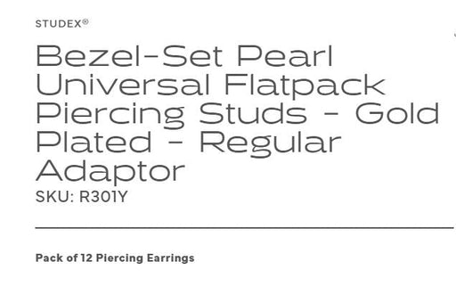 Studex - R301Y White Pearl Bezel Ear Rings Gold 3mm (pair) Beauty & Personal Care