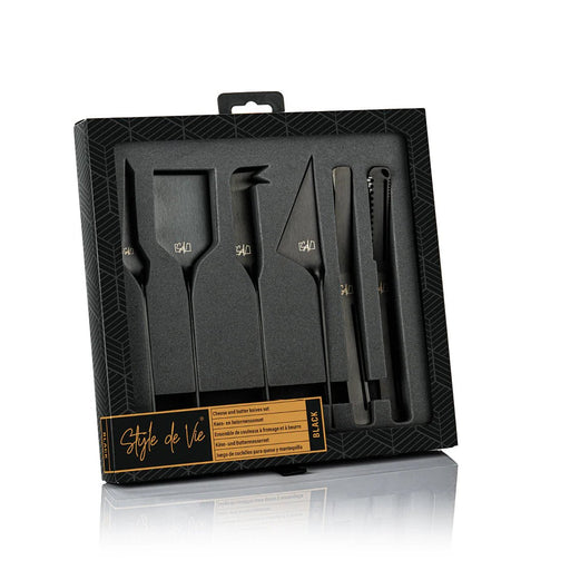 STYLE DE VIE - AUTHENTIC - Cheese and Butter Knives, 6 - P Home & Kitchen Black