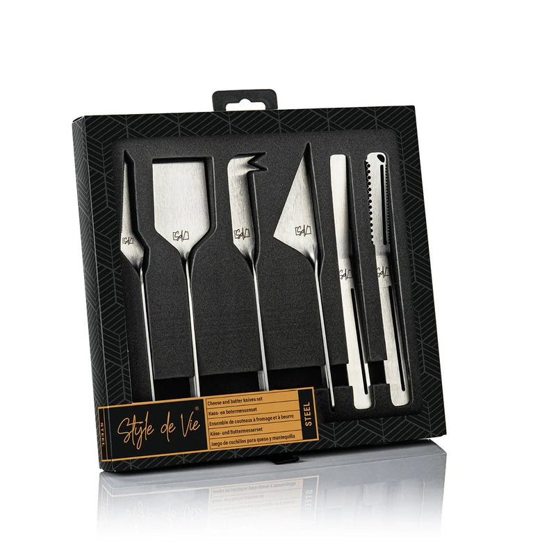 STYLE DE VIE - AUTHENTIC - Cheese and Butter Knives, 6 - P Home & Kitchen Silver