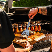 STYLE DE VIE - AUTHENTIC - FORGED - Forged BBQ Spatula, Olive Wood, SS Home & Kitchen