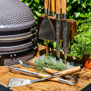 STYLE DE VIE - AUTHENTIC - FORGED - Forged BBQ Spatula, Olive Wood, SS Home & Kitchen
