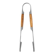 STYLE DE VIE - AUTHENTIC - FORGED - Forged BBQ Tongs XL, Olive Wood, SS Home & Kitchen