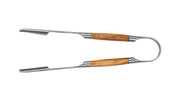 STYLE DE VIE - AUTHENTIC - FORGED - Forged BBQ Tongs XL, Olive Wood, SS Home & Kitchen