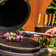 STYLE DE VIE - AUTHENTIC - FORGED - Forged BBQ Tongs XL, Olive Wood, SS Home & Kitchen