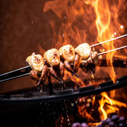 STYLE DE VIE - AUTHENTIC - FORGED - Fork Skewer, 19.7"/ 50cm, Olive Wood, SS Home & Kitchen