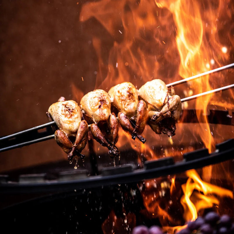 STYLE DE VIE - AUTHENTIC - FORGED - Fork Skewer, 19.7"/ 50cm, Olive Wood, SS Home & Kitchen