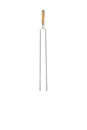 STYLE DE VIE - AUTHENTIC - FORGED - Fork Skewer, 19.7"/ 50cm, Olive Wood, SS Home & Kitchen