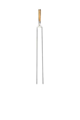 STYLE DE VIE - AUTHENTIC - FORGED - Fork Skewer, 19.7"/ 50cm, Olive Wood, SS Home & Kitchen