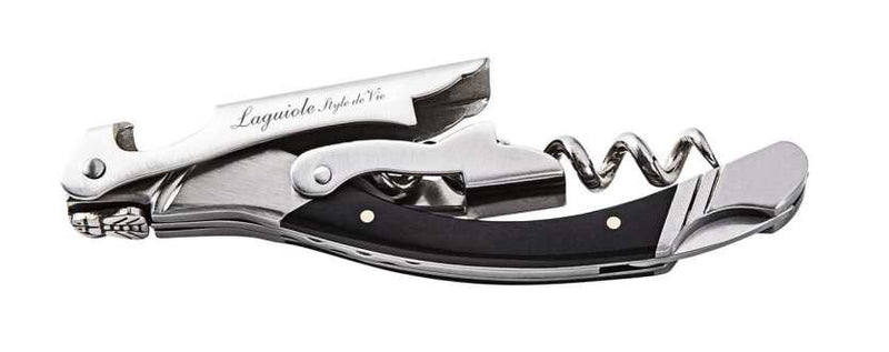 STYLE DE VIE - AUTHENTIC - LAGUIOLE Luxury Line - Corkscrew Black Pakka, Hard Steel Home & Kitchen