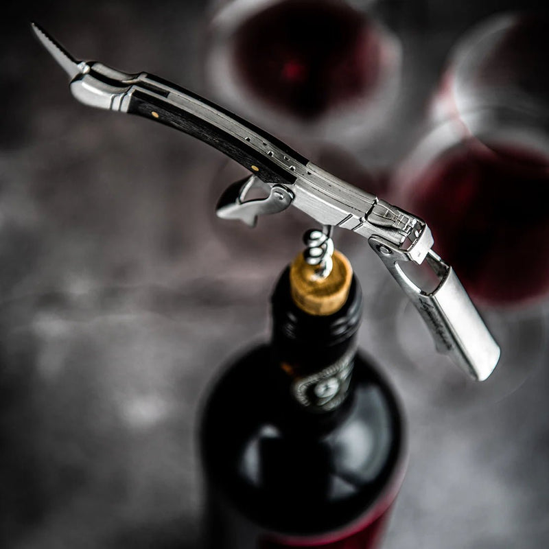 STYLE DE VIE - AUTHENTIC - LAGUIOLE Luxury Line - Corkscrew Black Pakka, Hard Steel Home & Kitchen